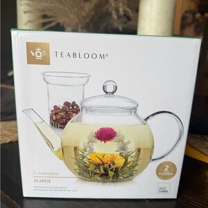 Clear Glass Teapot with Infuser - Clear